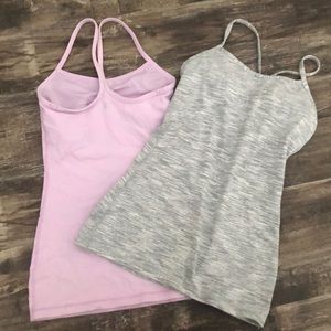 2 lululemon spaghetti string tank tops